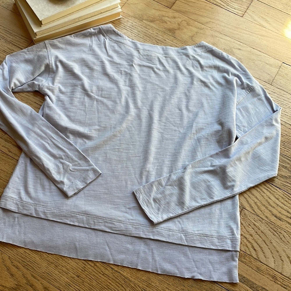 LILLA P Long sleeve pocket tee lilac, size XS - Picture 8 of 8